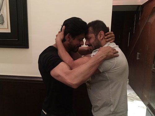 Bollywood superstar Shah Rukh Khan and Salman Khan, who are known to share a bittersweet bond, embraced each other on the former's 50th birthday. Credit: X